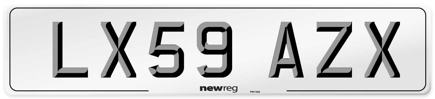 LX59 AZX Number Plate from New Reg